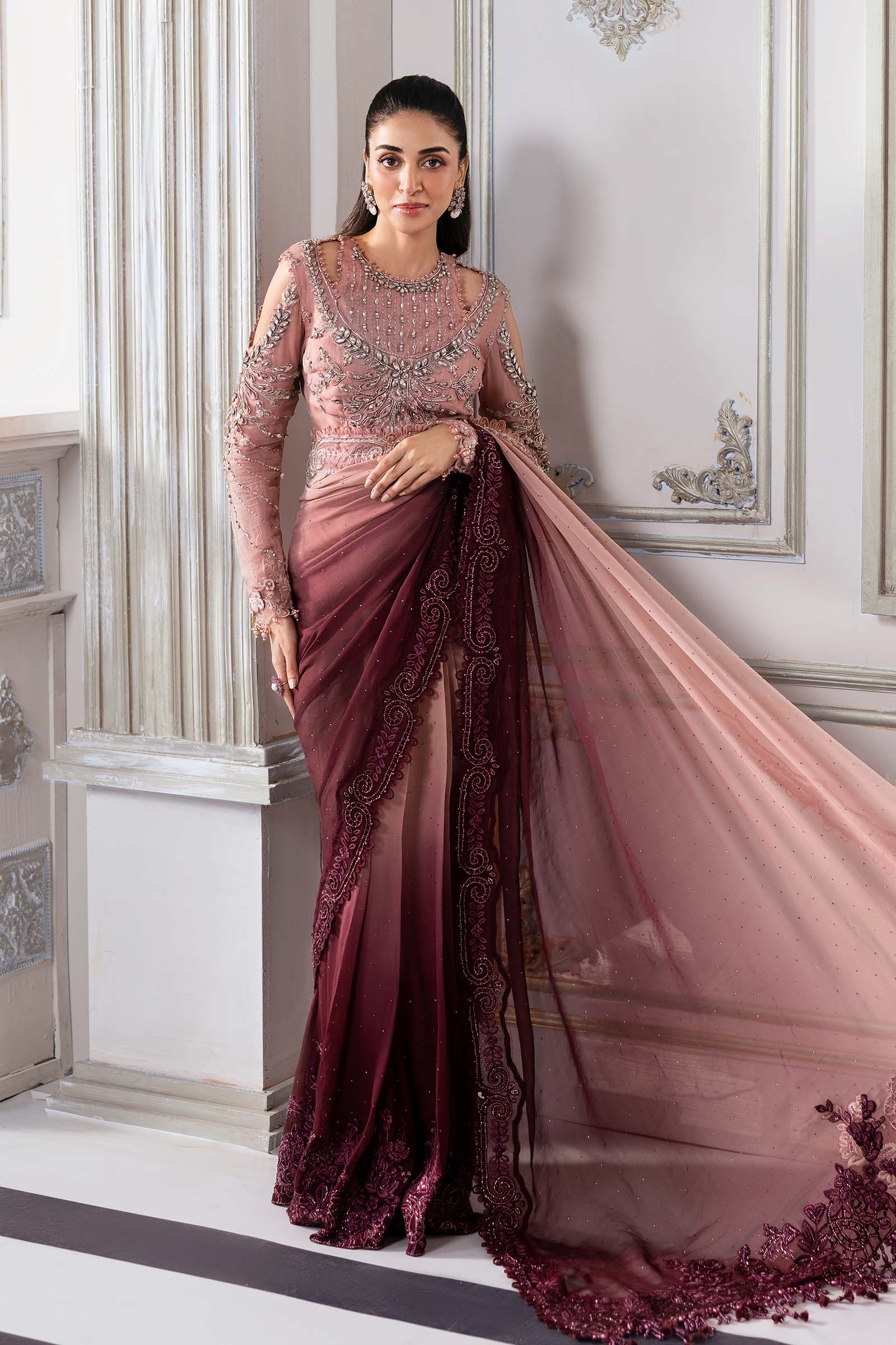 sachin and babi light blue dress Designer Bridal Dresses Collection  Maria.B. Designs (AE)