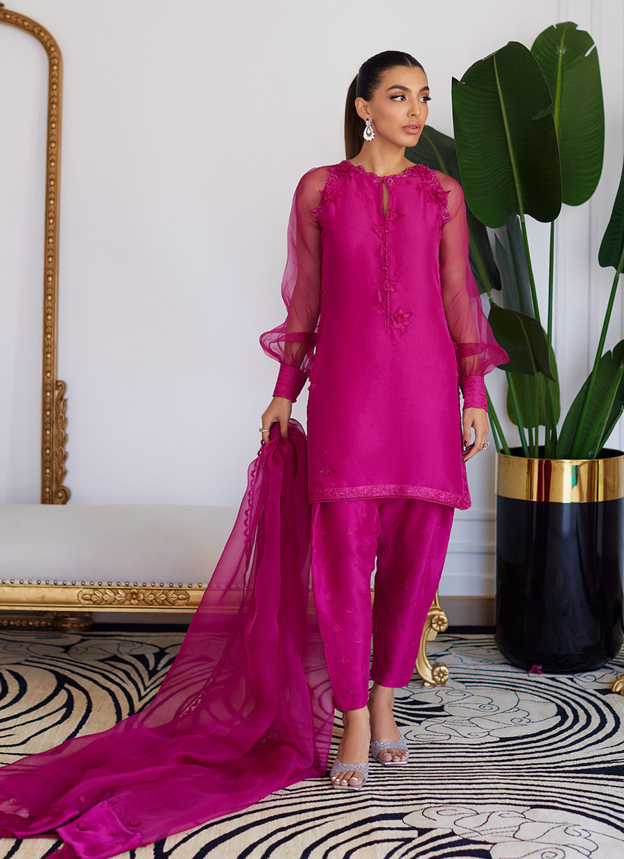 shocking pink pakistani dresses Pink New Pakistani Summer Dresses 2019 Hot Pink Pakistani Suits