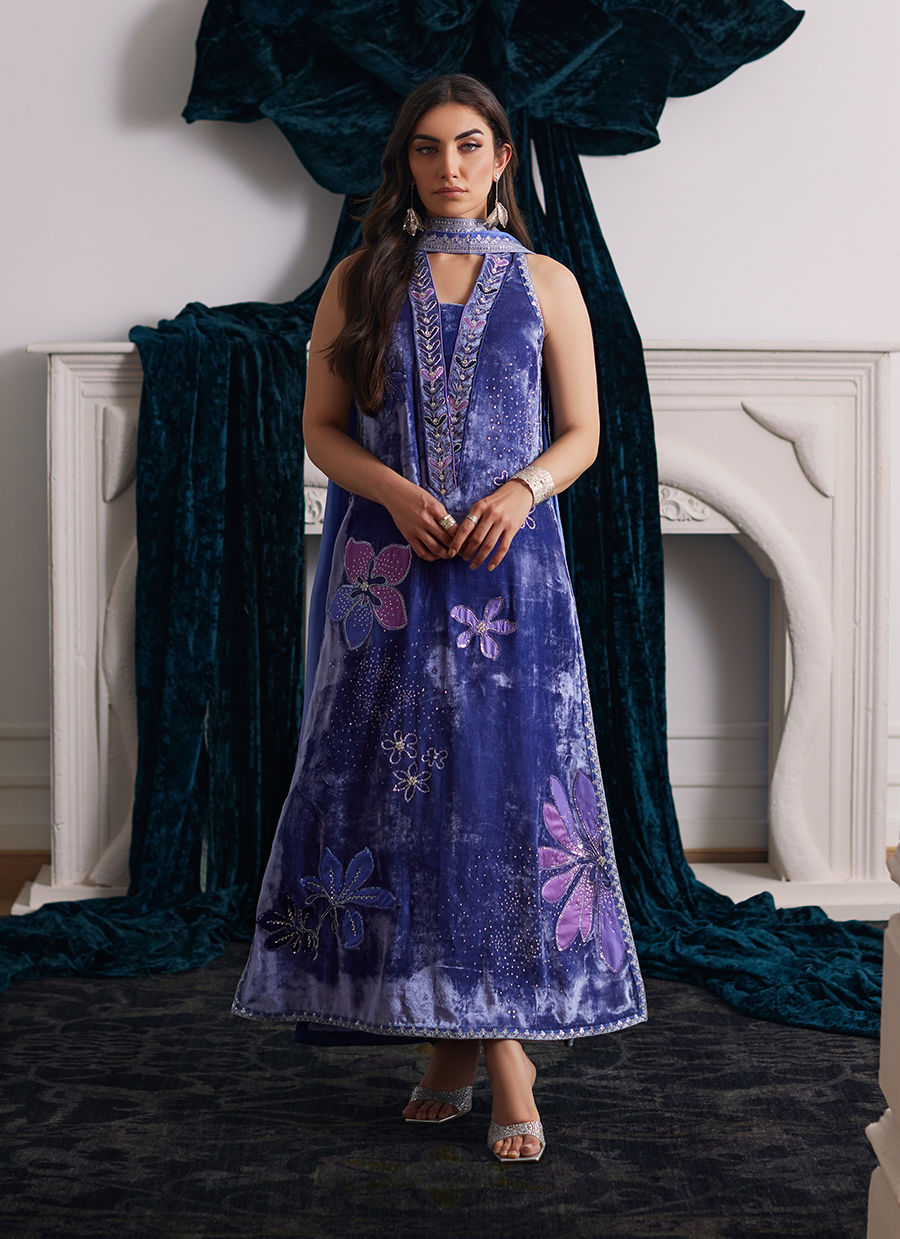 farah talib aziz purple dress Farah Talib aziz kalidar Size medium $350 USA and PayPal only