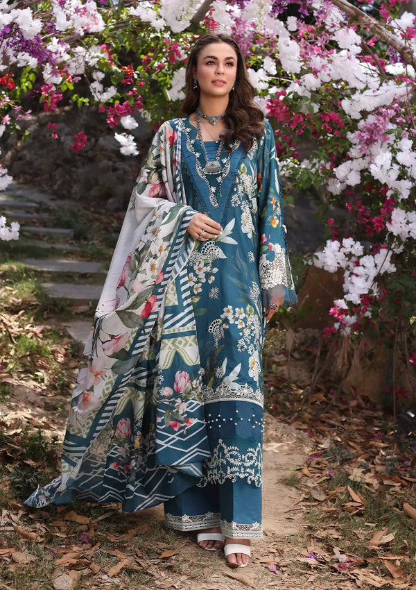 Elaf Premium | Prints Chikankari 24 | 02B SERENITA - Hoorain Designer Wear - Pakistani Ladies Branded Stitched Clothes in United Kingdom, United states, CA and Australia