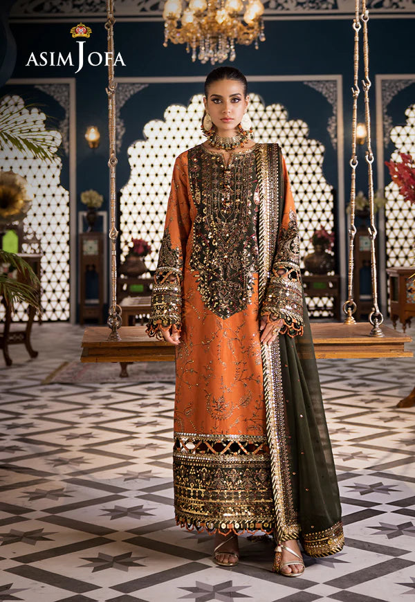 Asim Jofa | Fasana e Ishq Eid Luxury Lawn | AJFI-24 - Hoorain Designer Wear - Pakistani Ladies Branded Stitched Clothes in United Kingdom, United states, CA and Australia