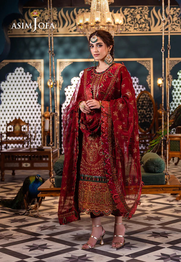 Asim Jofa | Fasana e Ishq Eid Luxury Lawn | AJFI-21 - Hoorain Designer Wear - Pakistani Ladies Branded Stitched Clothes in United Kingdom, United states, CA and Australia