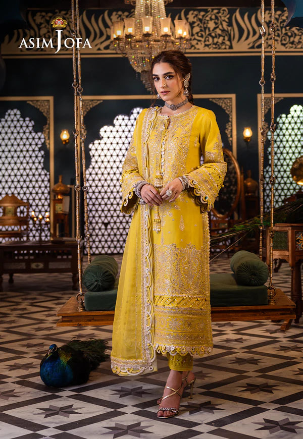 Asim Jofa | Fasana e Ishq Eid Luxury Lawn | AJFI-29 - Hoorain Designer Wear - Pakistani Ladies Branded Stitched Clothes in United Kingdom, United states, CA and Australia