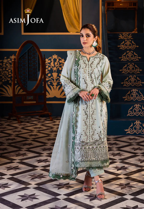 Asim Jofa | Fasana e Ishq Eid Luxury Lawn | AJFI-17 - Hoorain Designer Wear - Pakistani Ladies Branded Stitched Clothes in United Kingdom, United states, CA and Australia