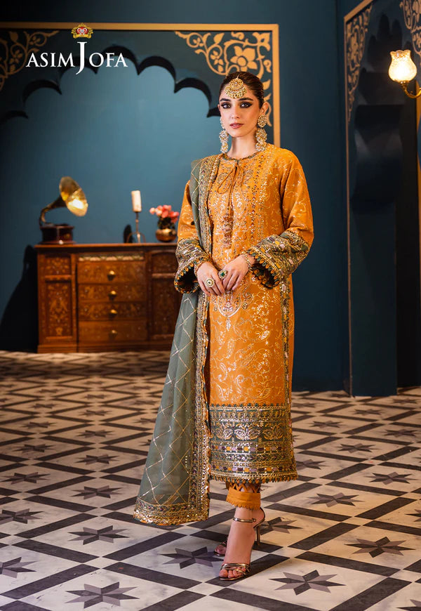 Asim Jofa | Fasana e Ishq Eid Luxury Lawn | AJFI-26 - Hoorain Designer Wear - Pakistani Ladies Branded Stitched Clothes in United Kingdom, United states, CA and Australia