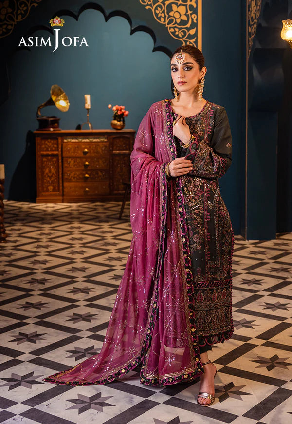 Asim Jofa | Fasana e Ishq Eid Luxury Lawn | AJFI-23 - Hoorain Designer Wear - Pakistani Ladies Branded Stitched Clothes in United Kingdom, United states, CA and Australia