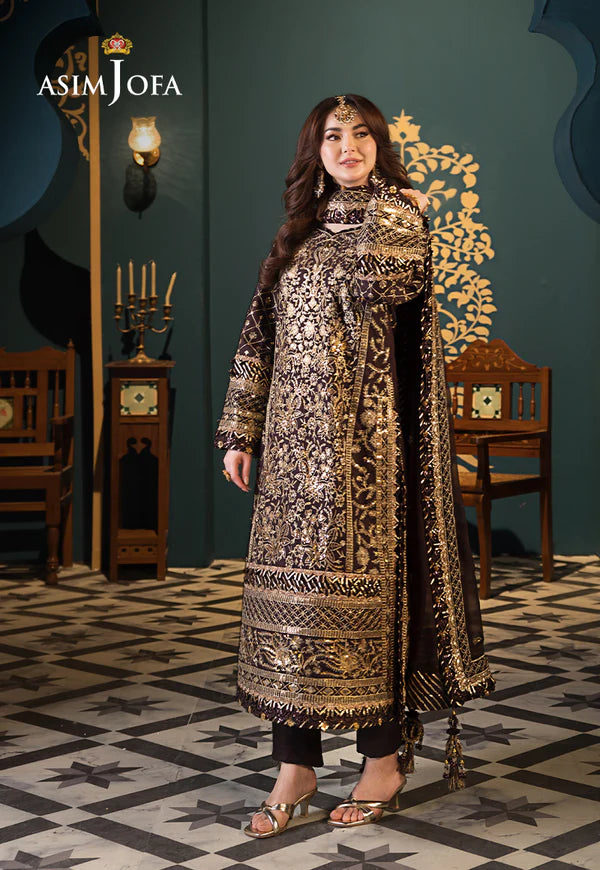 Asim Jofa | Fasana e Ishq Eid Luxury Lawn | AJFI-04 - Hoorain Designer Wear - Pakistani Ladies Branded Stitched Clothes in United Kingdom, United states, CA and Australia