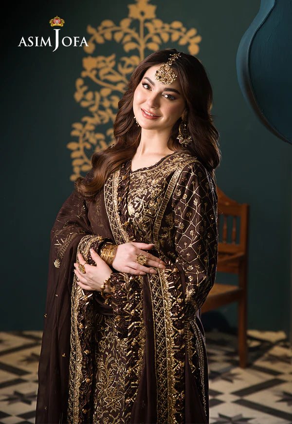 Asim Jofa | Fasana e Ishq Eid Luxury Lawn | AJFI-04 - Hoorain Designer Wear - Pakistani Ladies Branded Stitched Clothes in United Kingdom, United states, CA and Australia