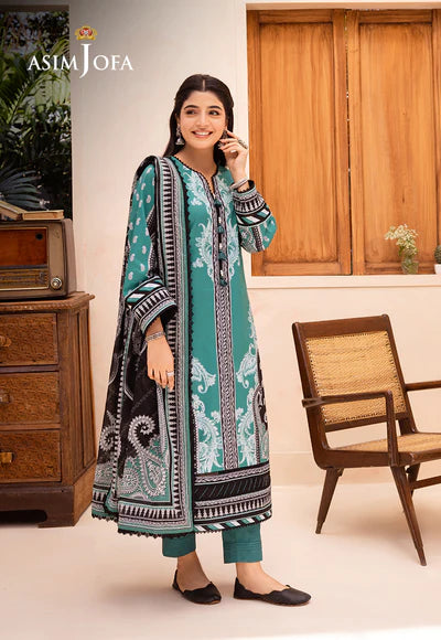 Asim Jofa | Prints Essentials | AJUB-03 - Hoorain Designer Wear - Pakistani Ladies Branded Stitched Clothes in United Kingdom, United states, CA and Australia