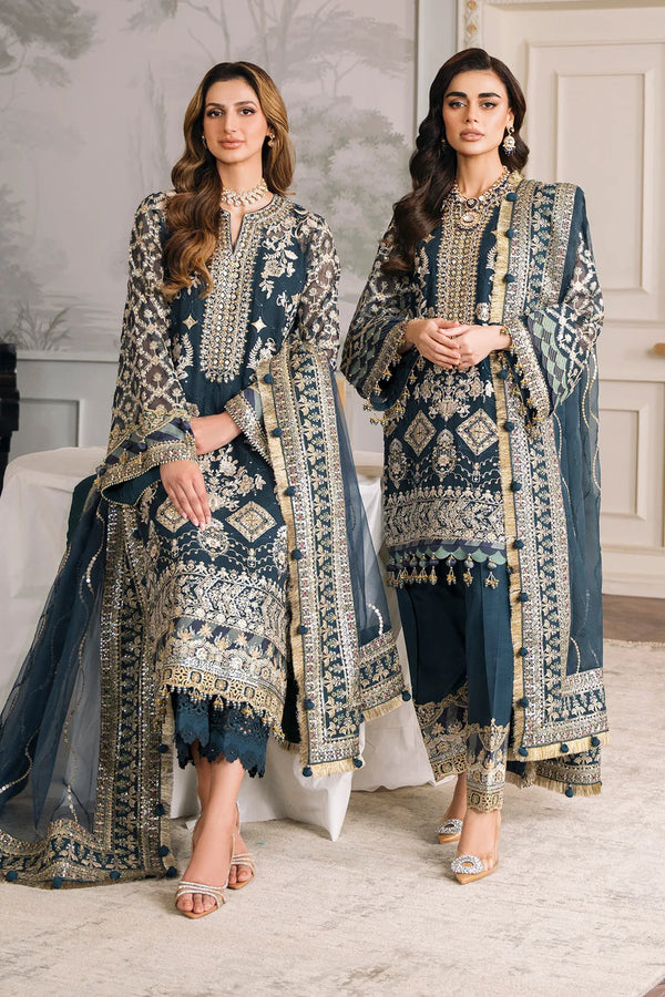 Baroque | Chantelle Embroidered Collection | CH12-01 - Hoorain Designer Wear - Pakistani Ladies Branded Stitched Clothes in United Kingdom, United states, CA and Australia