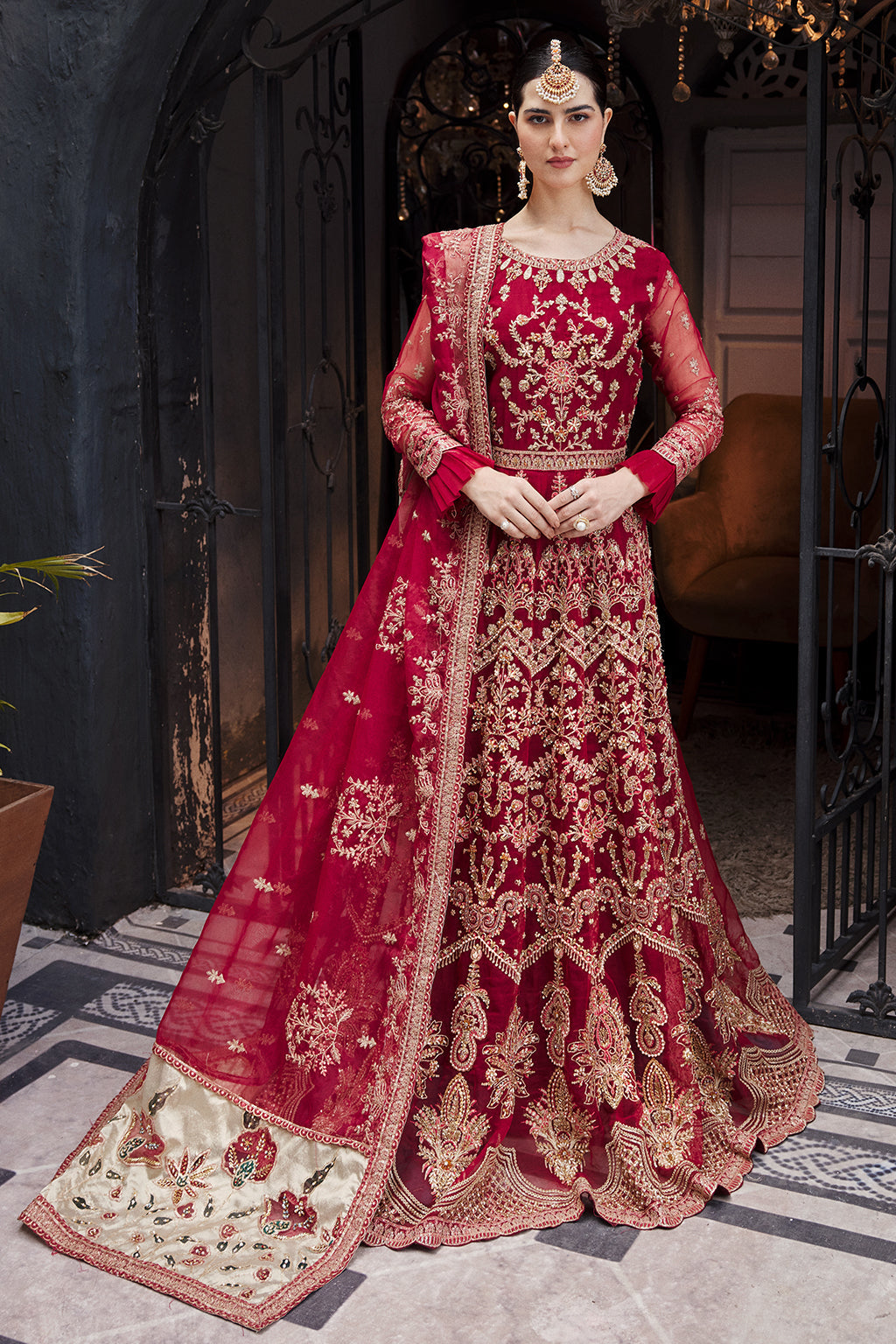 strapless open back dress Emaan Adeel | Nawabzadi Wedding Dresses