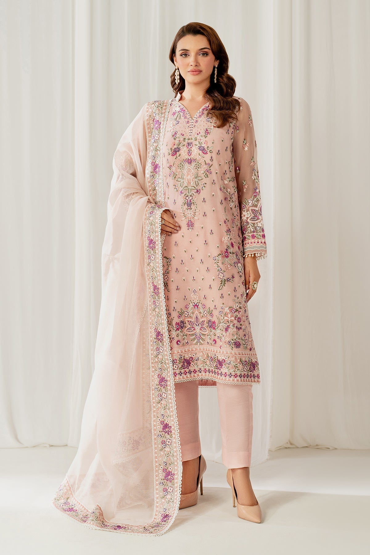 Baroque | Formal Collection | UF-4052 XS / Pink / Chiffon Baroque | Formal Collection | UF-4052 XS / Pink / Chiffon