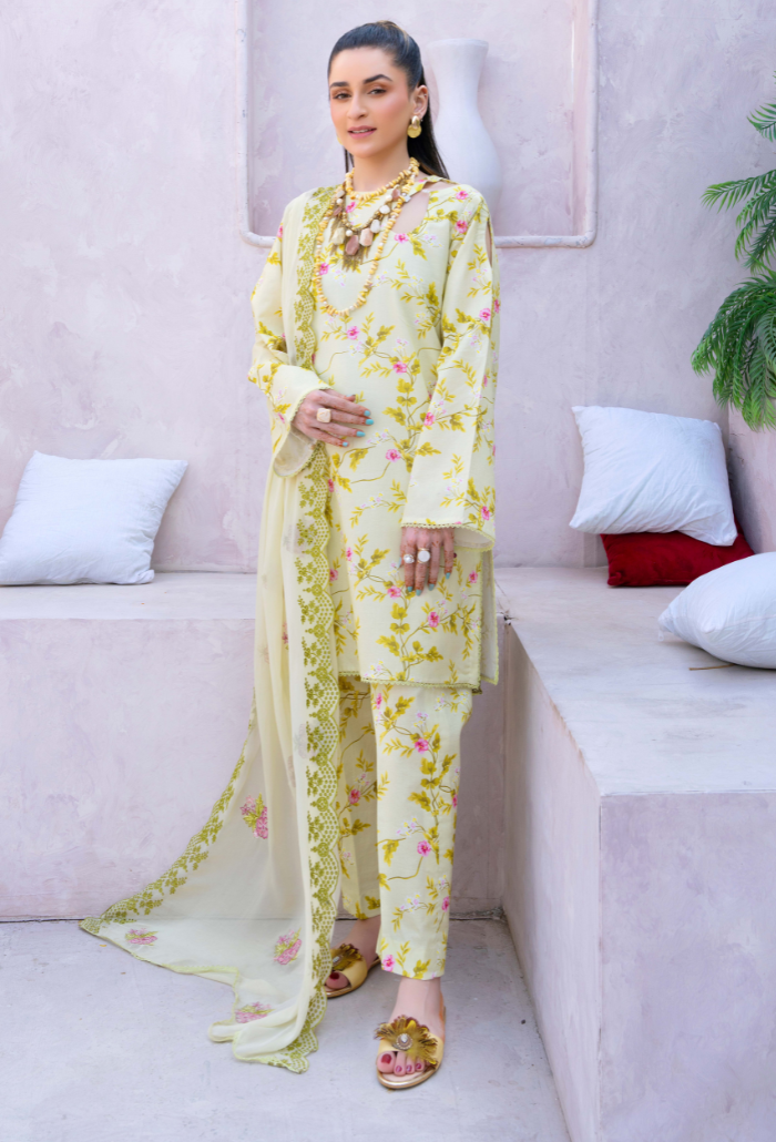 Humdum | Gardenia Lawn 24 | PLG 3 - D07 - Hoorain Designer Wear - Pakistani Ladies Branded Stitched Clothes in United Kingdom, United states, CA and Australia