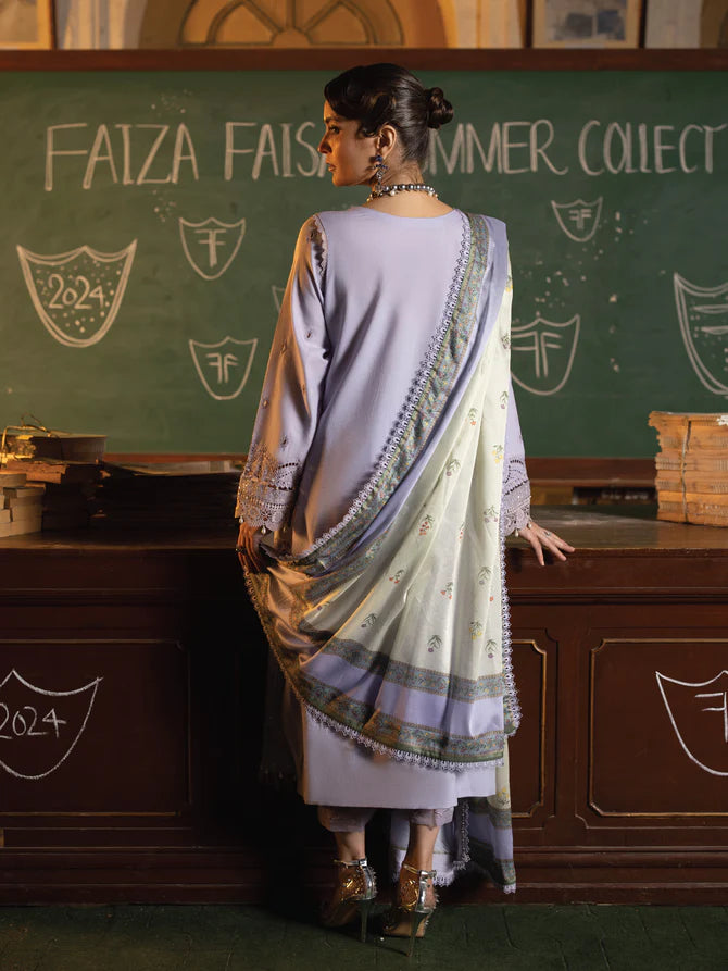 Faiza Faisal | Maya Luxury Lawn | Nazali - Hoorain Designer Wear - Pakistani Ladies Branded Stitched Clothes in United Kingdom, United states, CA and Australia