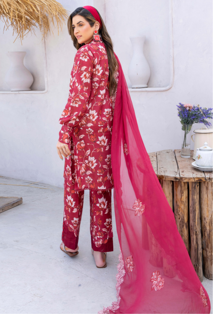 Humdum | Gardenia Lawn 24 | PLG 3 - D01 - Hoorain Designer Wear - Pakistani Ladies Branded Stitched Clothes in United Kingdom, United states, CA and Australia