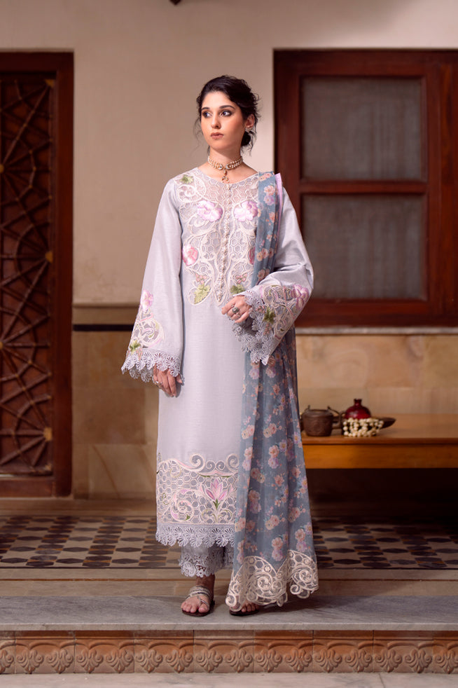 designer silk dress Fozia Khalid | Kahani Silk Luxury Dresses