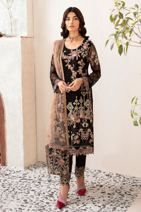 Ramsha | Rangoon Chiffon Collection 24 | D-1204 - Hoorain Designer Wear - Pakistani Ladies Branded Stitched Clothes in United Kingdom, United states, CA and Australia