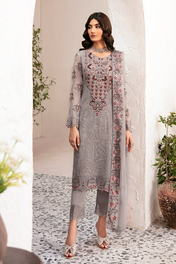Ramsha | Rangoon Chiffon Collection 24 | D-1210 - Hoorain Designer Wear - Pakistani Ladies Branded Stitched Clothes in United Kingdom, United states, CA and Australia