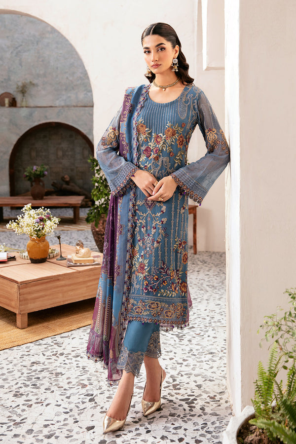 Ramsha | Rangoon Chiffon Collection 24 | D-1202 - Hoorain Designer Wear - Pakistani Ladies Branded Stitched Clothes in United Kingdom, United states, CA and Australia