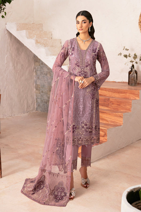 Ramsha | Rangoon Chiffon Collection 24 | D-1208 - Hoorain Designer Wear - Pakistani Ladies Branded Stitched Clothes in United Kingdom, United states, CA and Australia