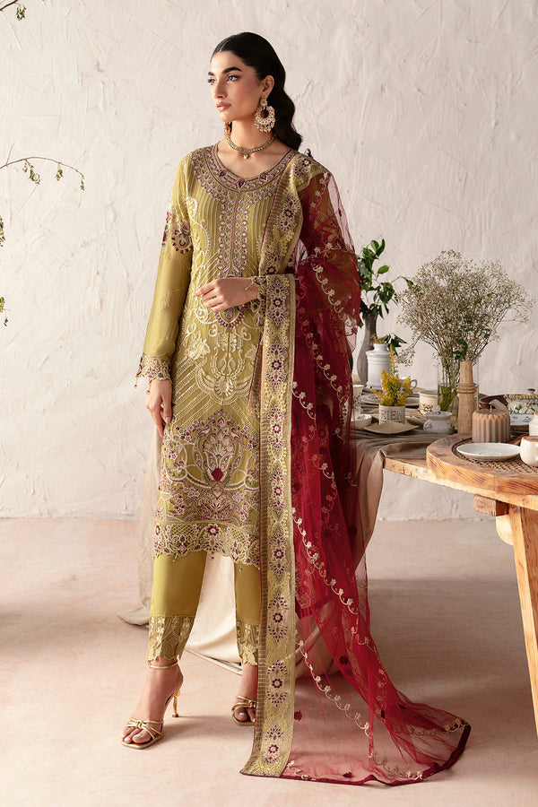 Ramsha | Rangoon Chiffon Collection 24 | D-1203 - Hoorain Designer Wear - Pakistani Ladies Branded Stitched Clothes in United Kingdom, United states, CA and Australia