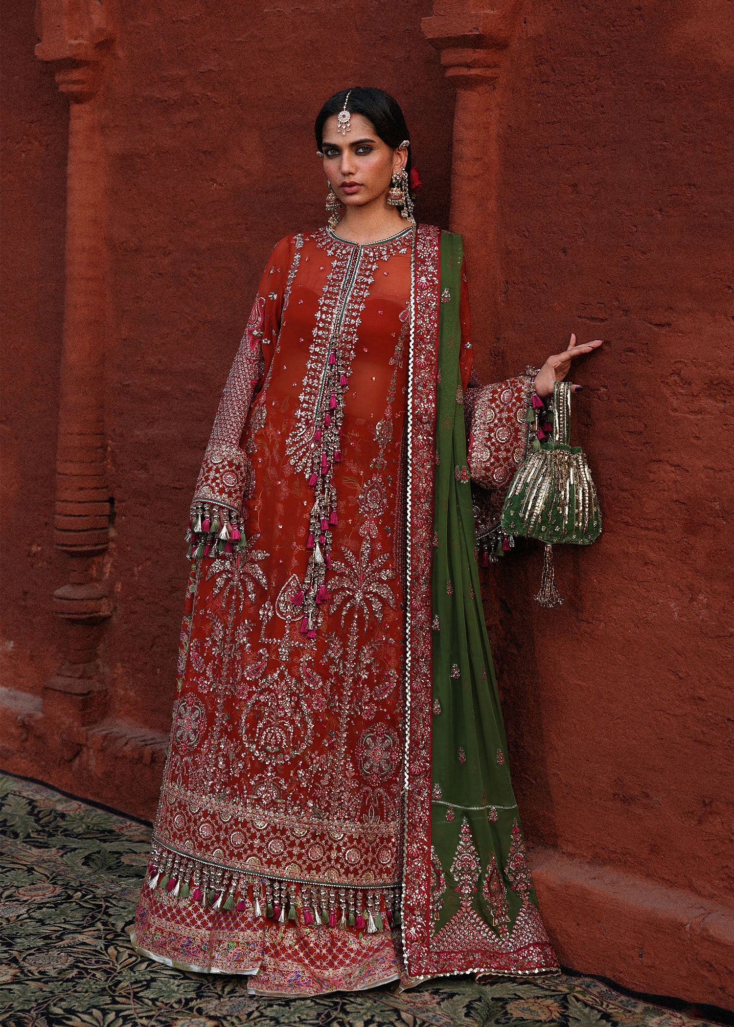 hussain rehar red dress Alta HussainRehar