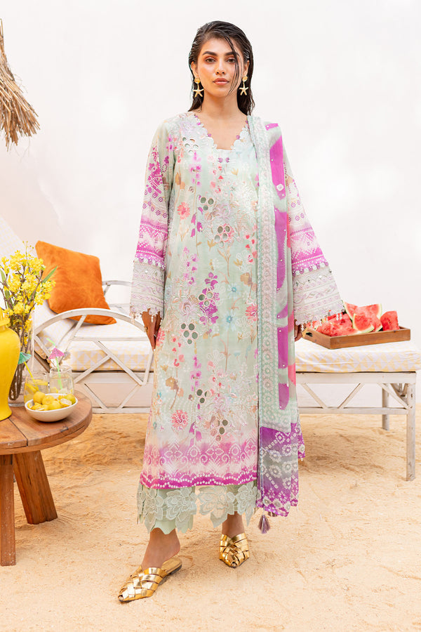 Nureh | Gardenia Lawn 24 | NS-136 A - Hoorain Designer Wear - Pakistani Ladies Branded Stitched Clothes in United Kingdom, United states, CA and Australia