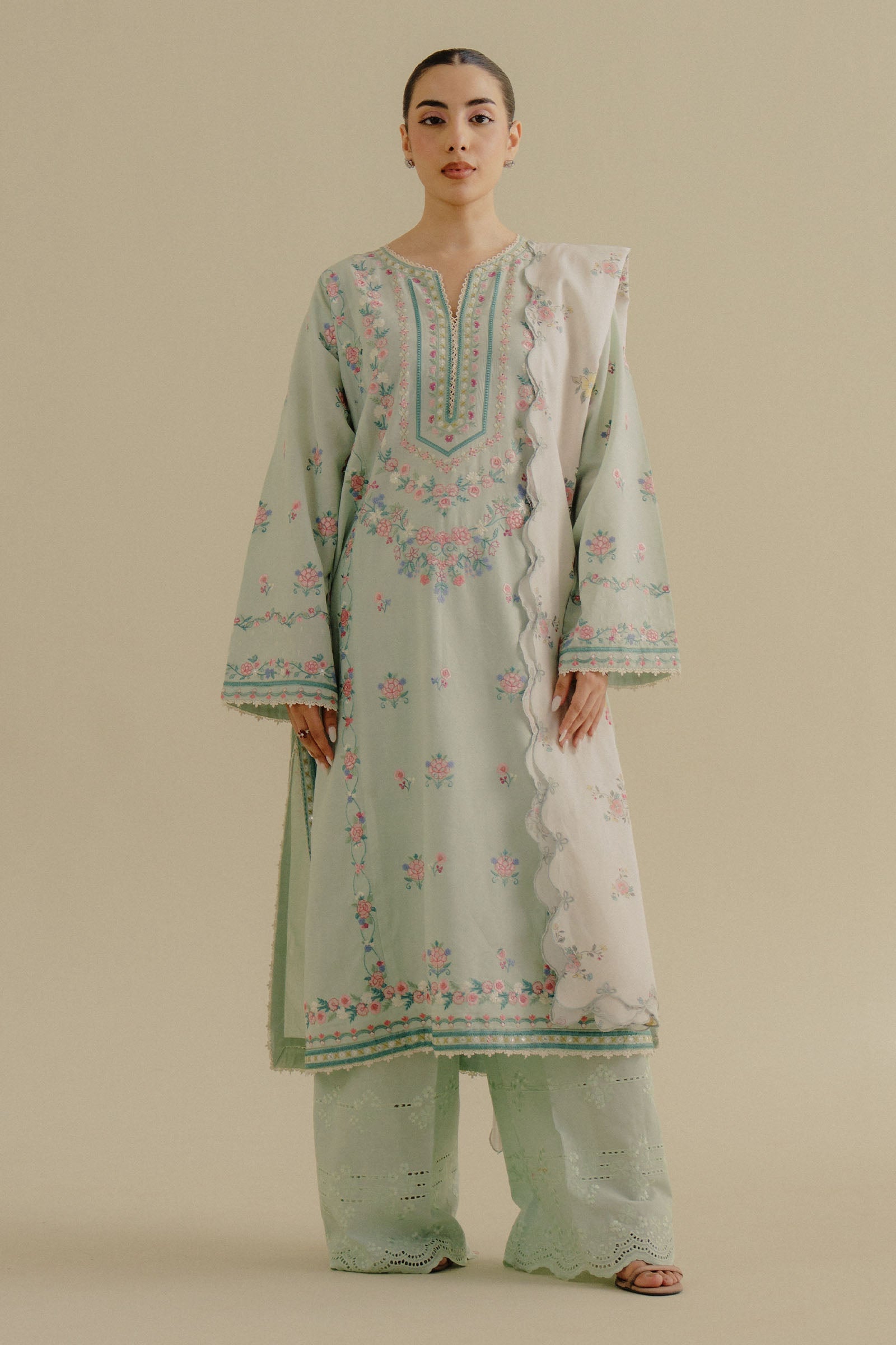 zara shahjahan green dress Green Maxi Dress main image 0