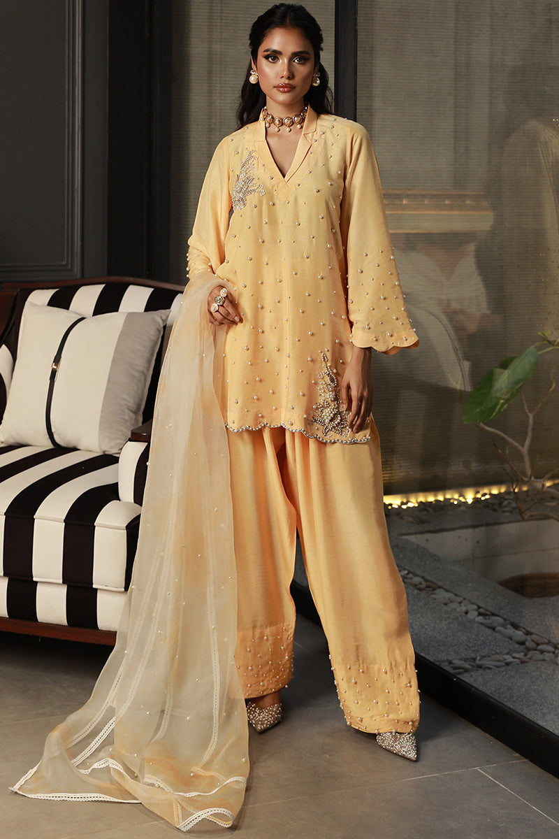 Wardha Saleem | Luxury Pret Fusion Wear | PANTHERA (ORANGE) CORD-SET (2PC)
