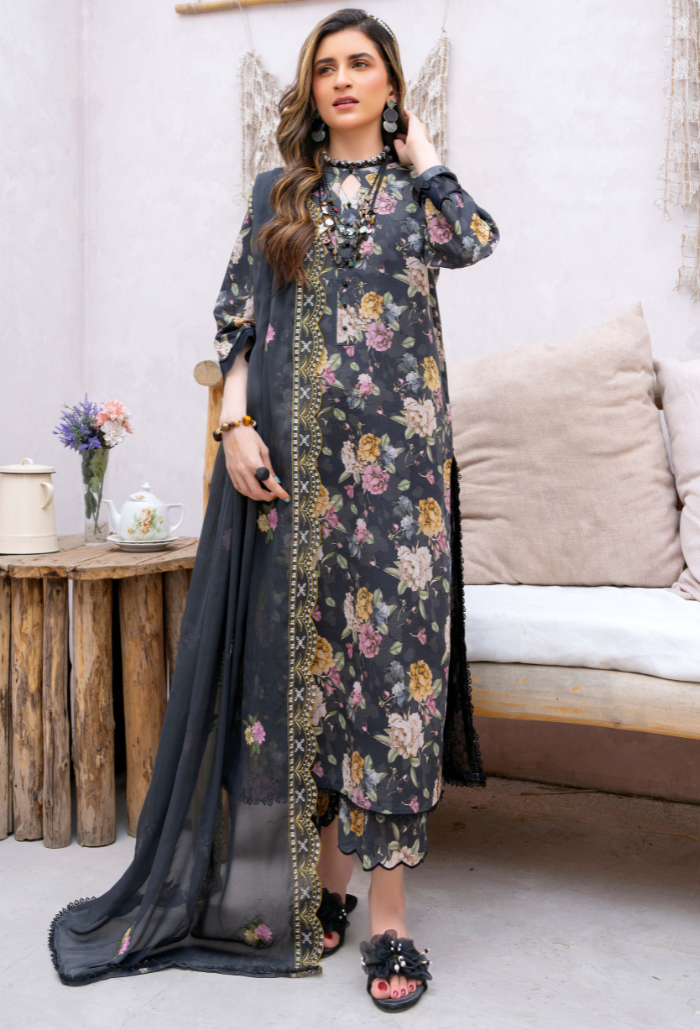 Humdum | Gardenia Lawn 24 | PLG 3 - D03 - Hoorain Designer Wear - Pakistani Ladies Branded Stitched Clothes in United Kingdom, United states, CA and Australia
