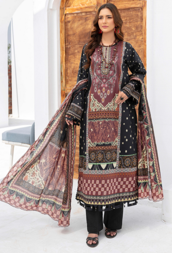 Humdum | Saira Bano Lawn 24 | D09 - Hoorain Designer Wear - Pakistani Ladies Branded Stitched Clothes in United Kingdom, United states, CA and Australia
