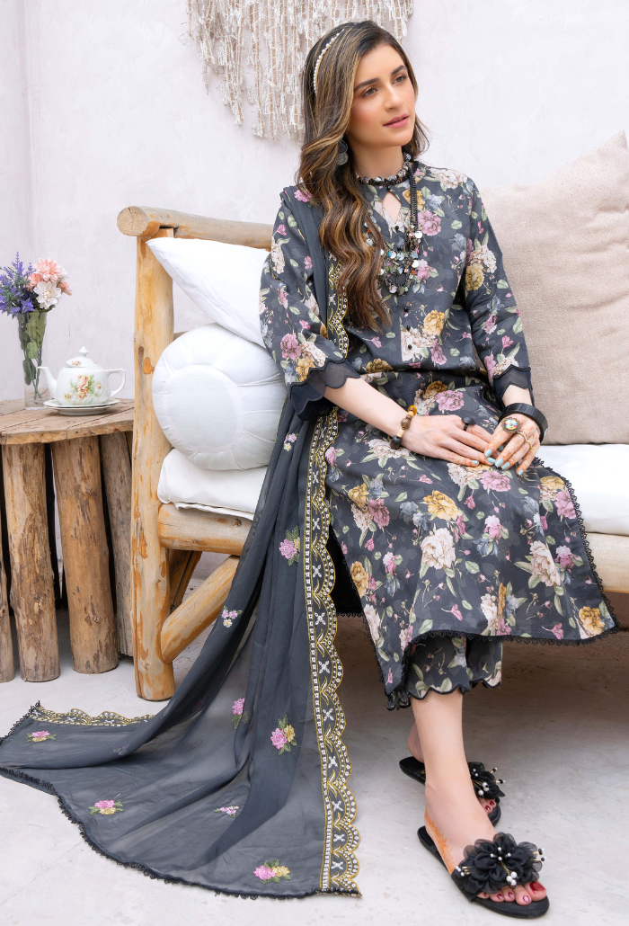 Humdum | Gardenia Lawn 24 | PLG 3 - D03 - Hoorain Designer Wear - Pakistani Ladies Branded Stitched Clothes in United Kingdom, United states, CA and Australia