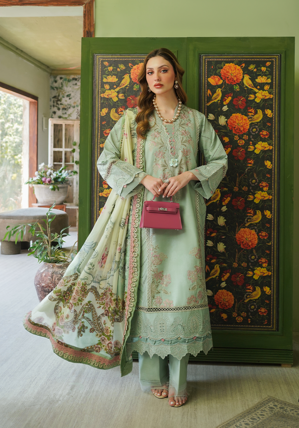 Zarqash | Tresor Luxury Lawn 24 | ZQT 009 GISELLE - Hoorain Designer Wear - Pakistani Ladies Branded Stitched Clothes in United Kingdom, United states, CA and Australia