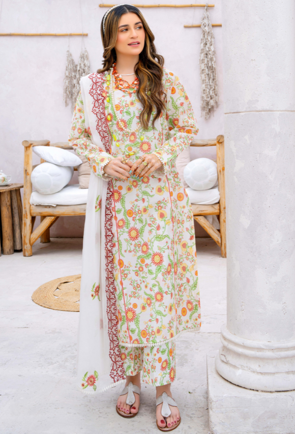Humdum | Gardenia Lawn 24 | PLG 3 - D02 - Hoorain Designer Wear - Pakistani Ladies Branded Stitched Clothes in United Kingdom, United states, CA and Australia