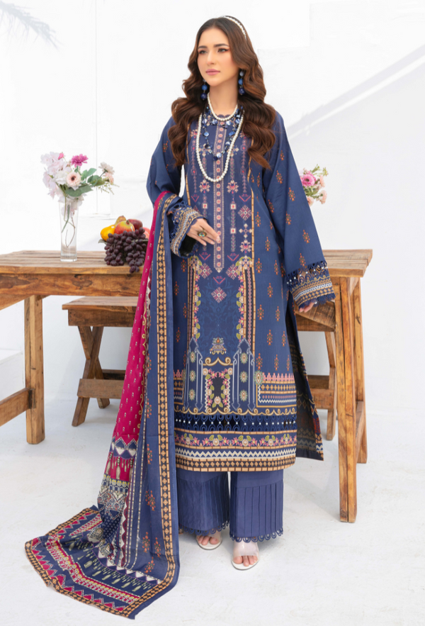 Humdum | Saira Bano Lawn 24 | D05 - Hoorain Designer Wear - Pakistani Ladies Branded Stitched Clothes in United Kingdom, United states, CA and Australia