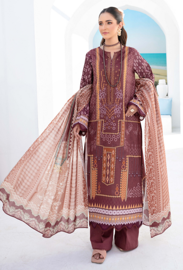 Humdum | Saira Bano Lawn 24 | D07 - Hoorain Designer Wear - Pakistani Ladies Branded Stitched Clothes in United Kingdom, United states, CA and Australia