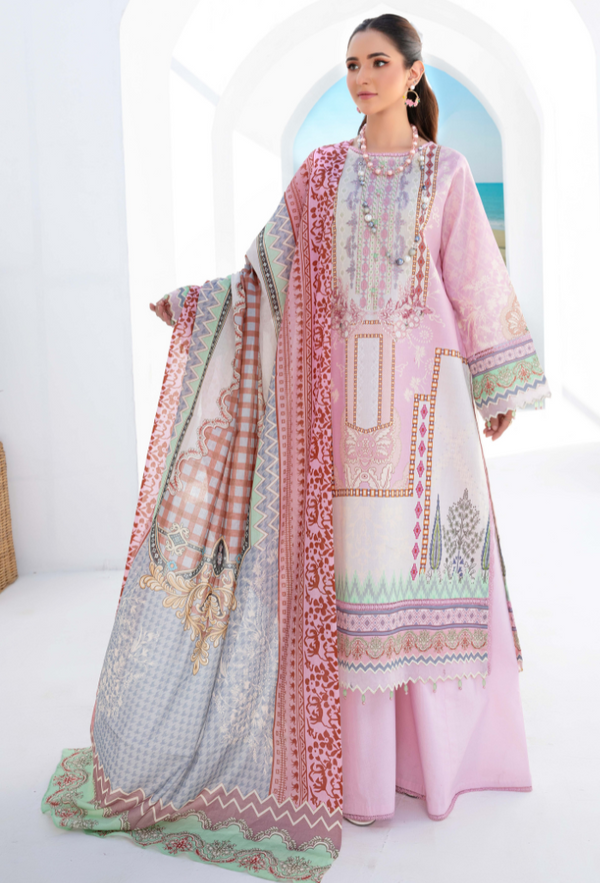 Humdum | Saira Bano Lawn 24 | D08 - Hoorain Designer Wear - Pakistani Ladies Branded Stitched Clothes in United Kingdom, United states, CA and Australia