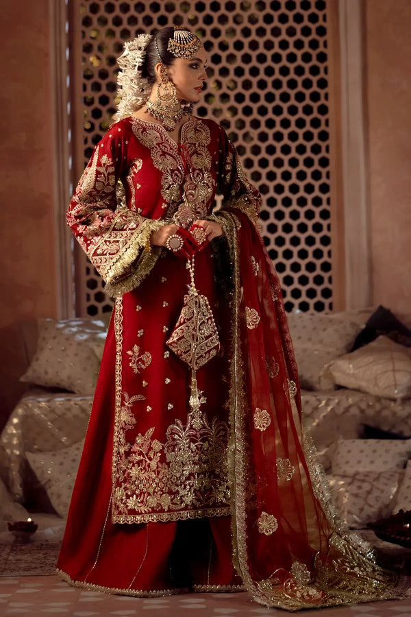 AJR Couture | Mushk The Silk Edit | Gulab - Hoorain Designer Wear - Pakistani Ladies Branded Stitched Clothes in United Kingdom, United states, CA and Australia