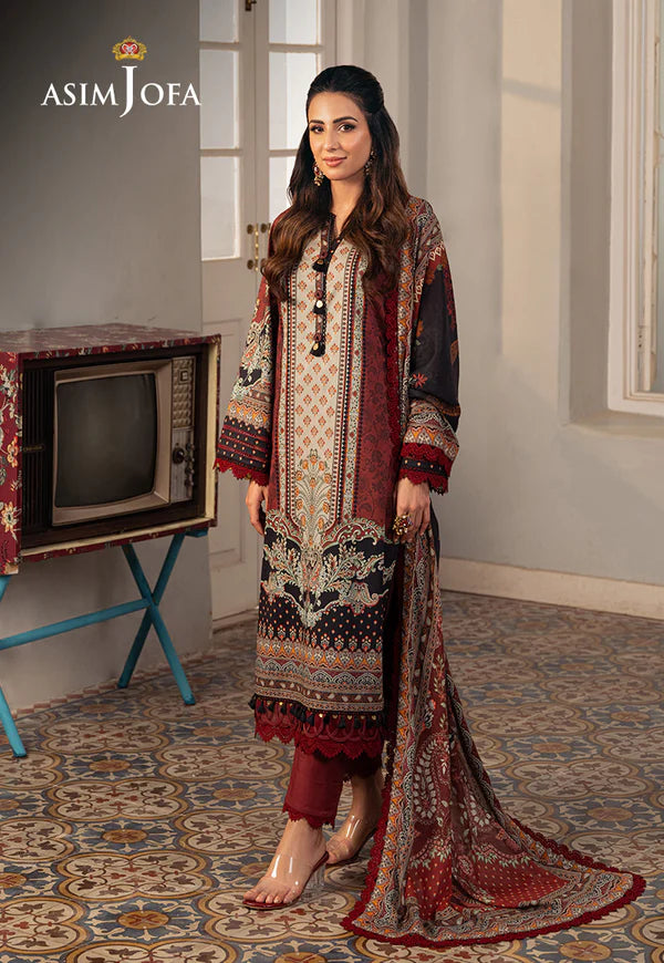Asim Jofa | Aira Summer Prints | AJAR-26 - Hoorain Designer Wear - Pakistani Ladies Branded Stitched Clothes in United Kingdom, United states, CA and Australia
