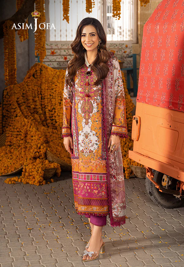 Asim Jofa | Aira Summer Prints | AJAR-04 - Hoorain Designer Wear - Pakistani Ladies Branded Stitched Clothes in United Kingdom, United states, CA and Australia