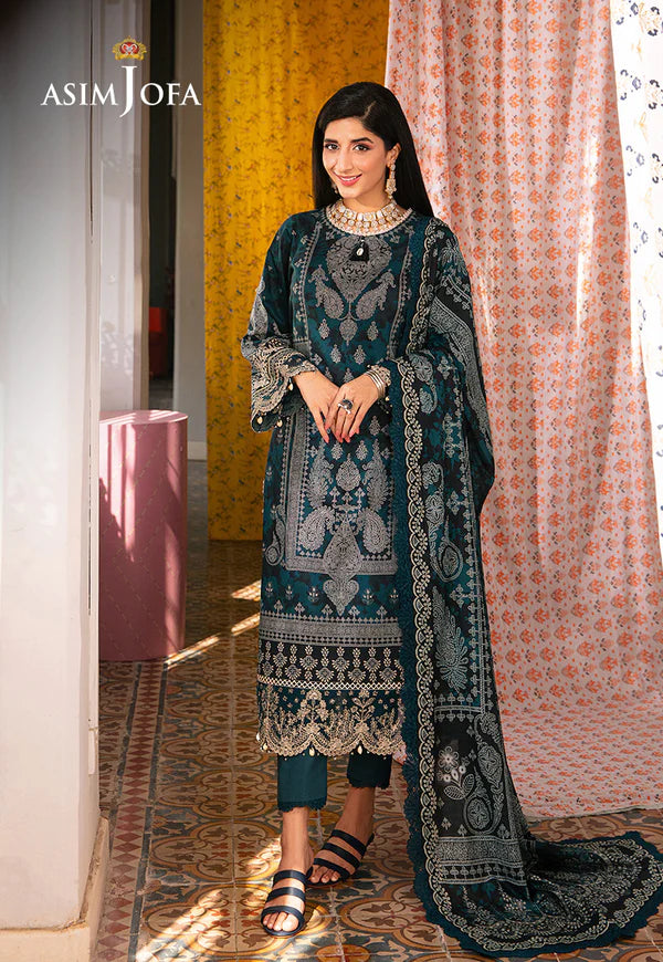 Asim Jofa | Aira Summer Prints | AJAR-25 - Hoorain Designer Wear - Pakistani Ladies Branded Stitched Clothes in United Kingdom, United states, CA and Australia