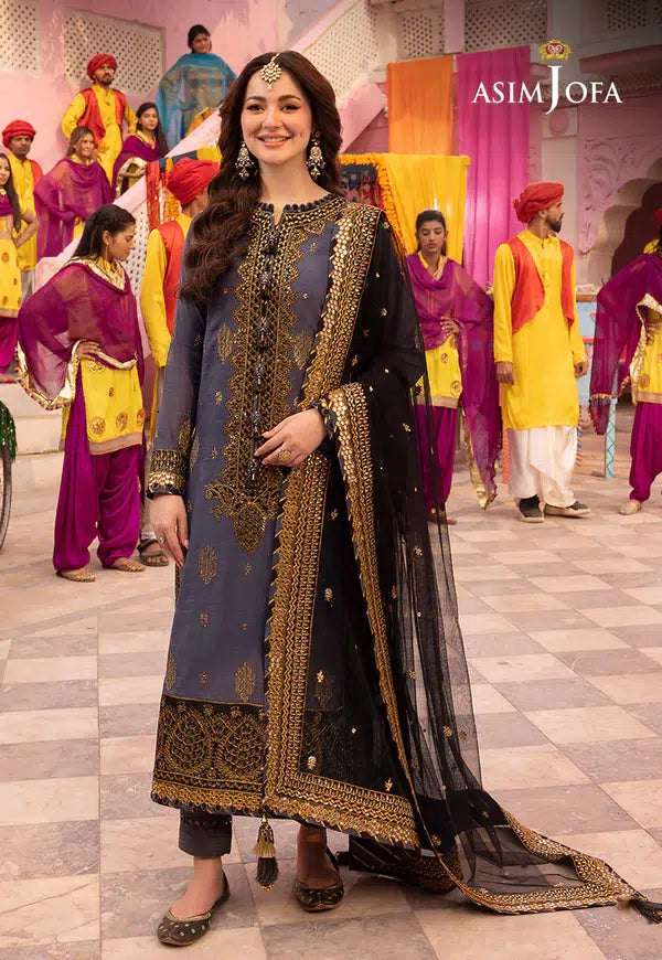 Asim Jofa | Dastaan Collection 24 | AJDA-10 - Hoorain Designer Wear - Pakistani Ladies Branded Stitched Clothes in United Kingdom, United states, CA and Australia