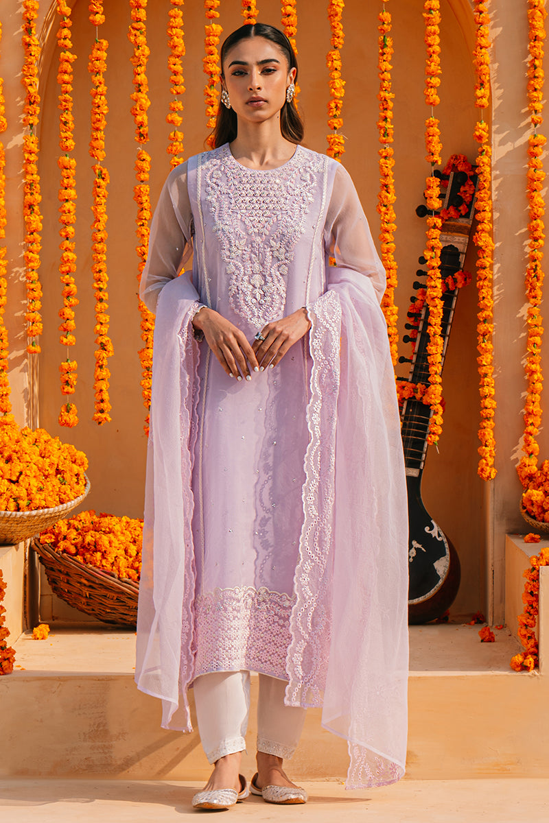Cross Stitch Eid Collection LILAC WHISPER Hoorain Designer Wear
