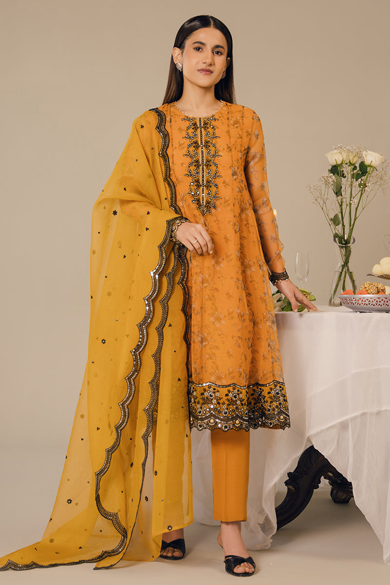 Cross Stitch Eid Collection HARVEST GOLD Hoorain Designer Wear