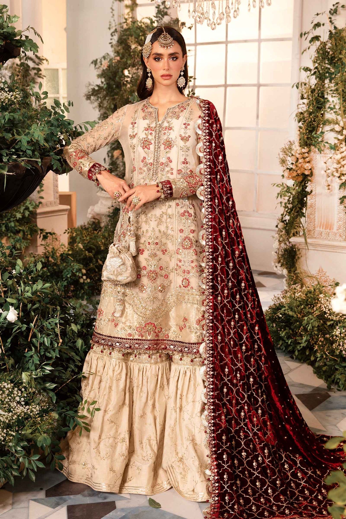 maria b formal dresses for wedding Maria B Branded Dress Wedding Party Pakistani Peach Master Replica Unstitched