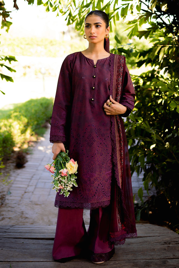 Neeshay | Summer Lines Printkari | CRIMSON - Hoorain Designer Wear - Pakistani Ladies Branded Stitched Clothes in United Kingdom, United states, CA and Australia