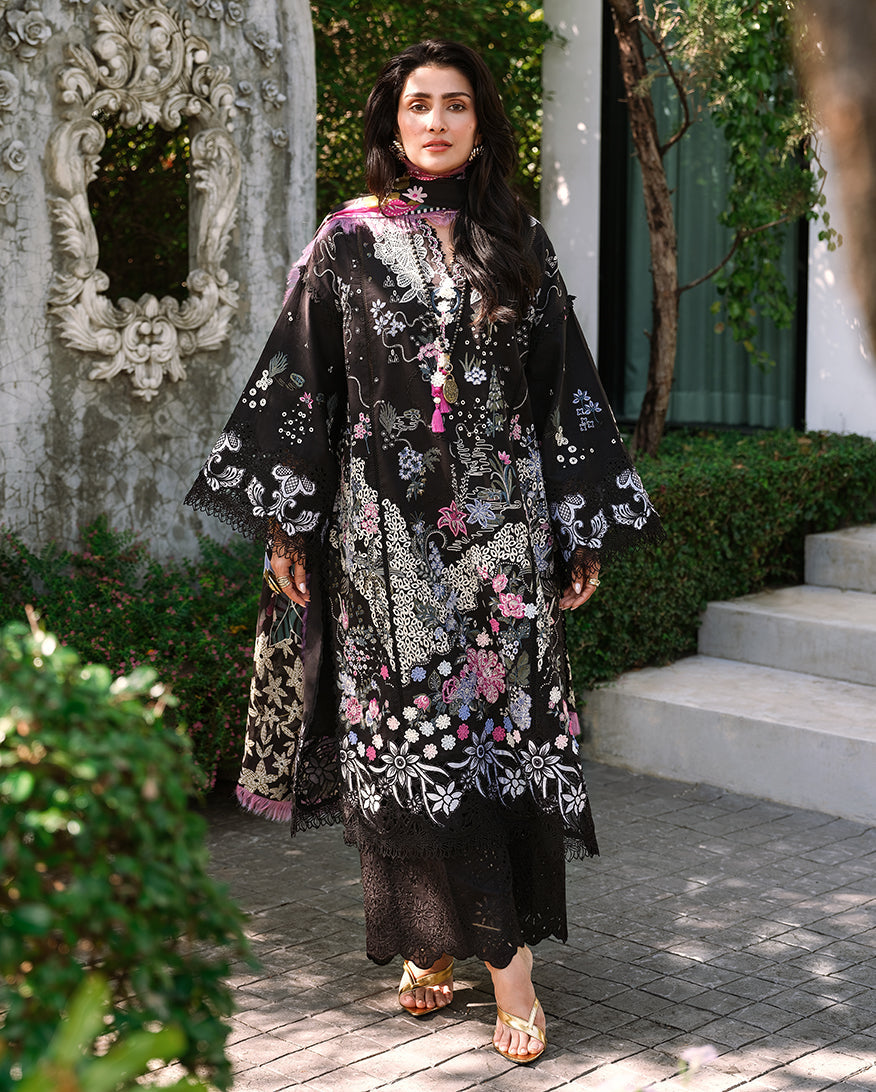 knee length dresses for ladies Buy Affordable Luxury Mist Embroidered 3PC Lawn Dress main image 0