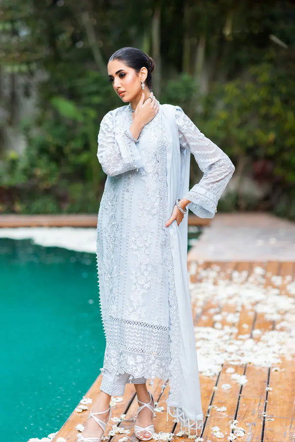 Azure | Embroidered Formals | Granite Grace - Hoorain Designer Wear - Pakistani Ladies Branded Stitched Clothes in United Kingdom, United states, CA and Australia