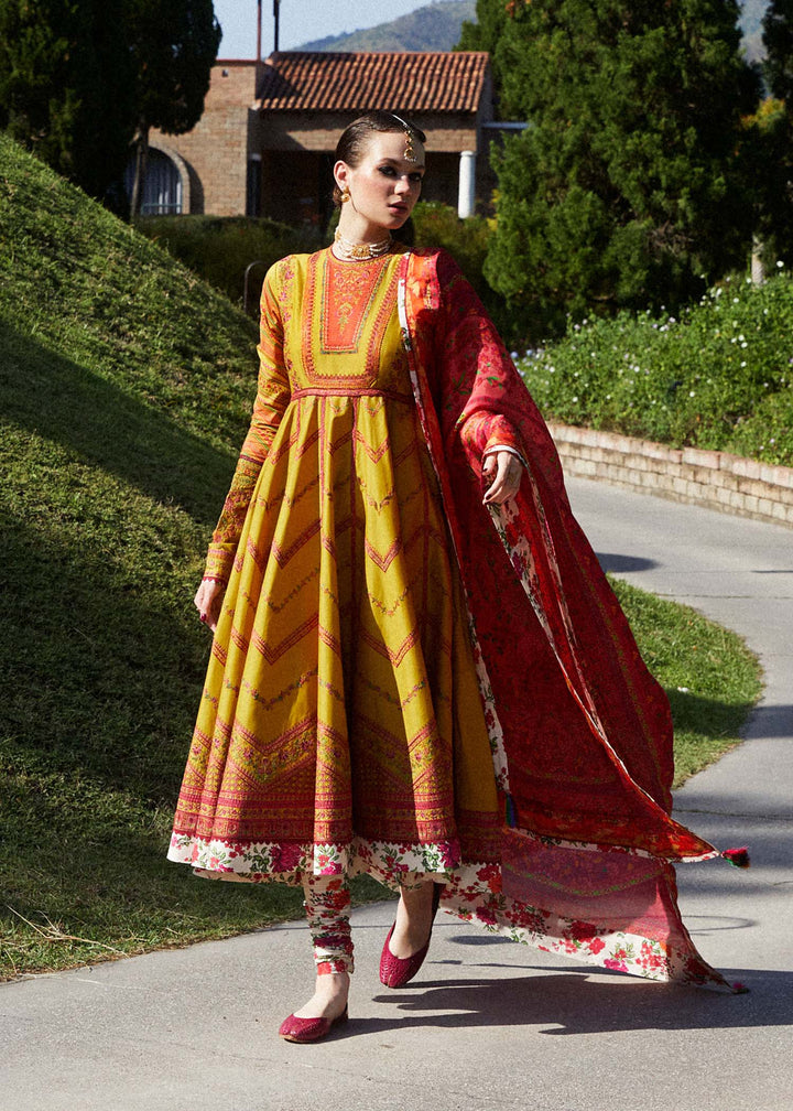 Hussain Rehar | Zaiba-Eid Lawn Collection’24 | Sunehri - Hoorain Designer Wear - Pakistani Ladies Branded Stitched Clothes in United Kingdom, United states, CA and Australia