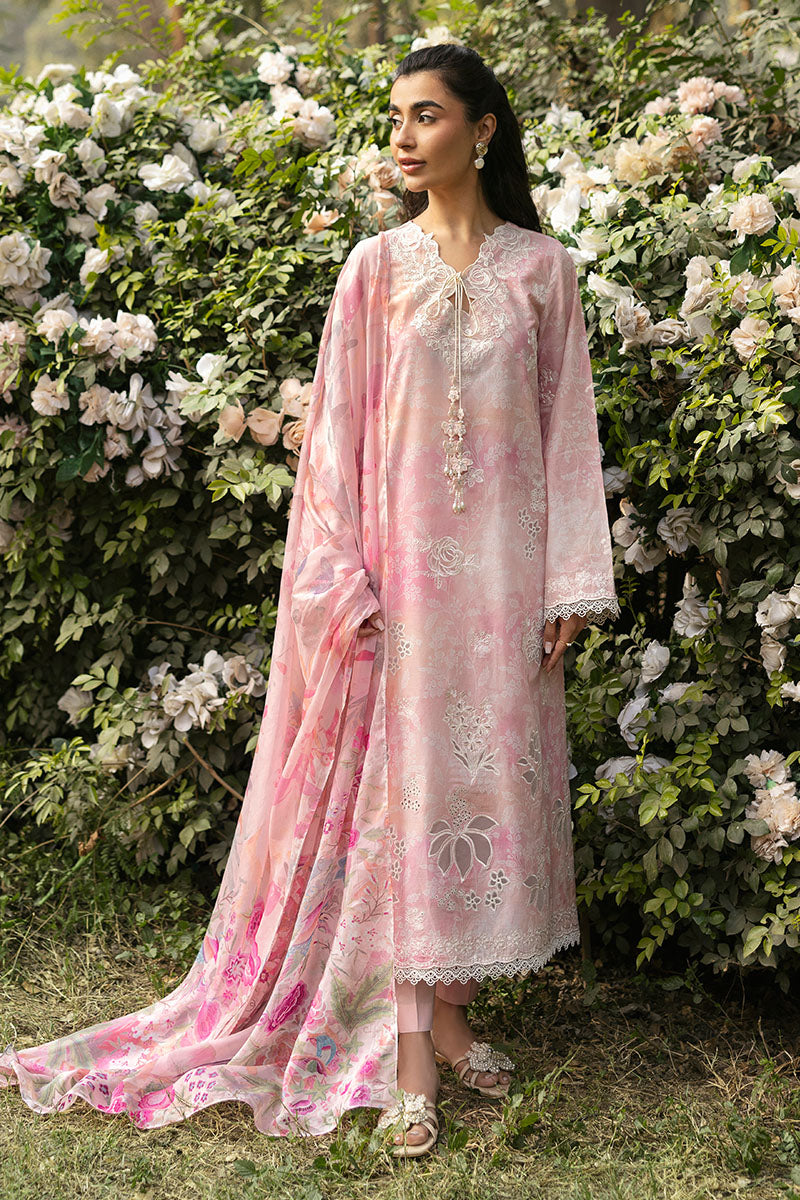 cross stitch modern stylish lawn dresses stitching designs Top 3-Piece Party Wear Dress Rustic Brown Embroidered Suit